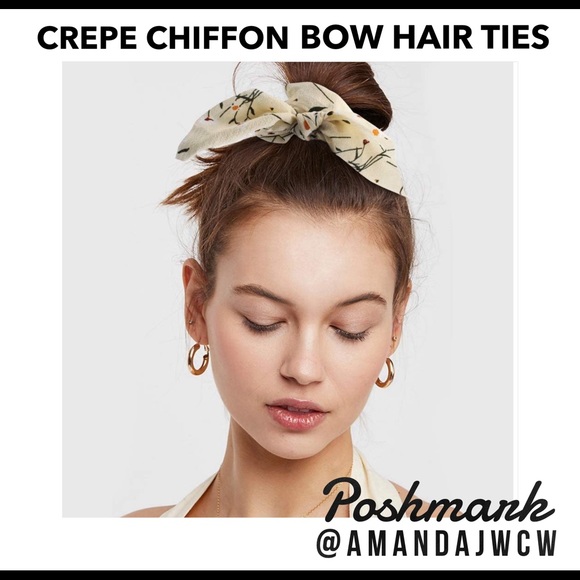 Chiffon Bow Hair Tie Scrunchie - Pink - Picture 2 of 9